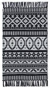 Black And White Woven Rug Bruges Handwoven Cotton Black White Rug In 2020 Black White Rug Area Rugs Hand Weaving