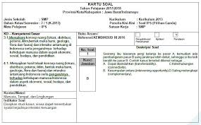 Maybe you would like to learn more about one of these? Contoh Kartu Soal Penilaian Harian Pts Pas Pat Dan Usbn Didno76 Com
