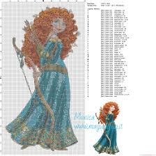 Merida Grille Point De Croix 5 14 Point De Croix Walt Disney Tome Ii Creations Disney Au Point De Croix Point De Croix Et Grille Point De Croix