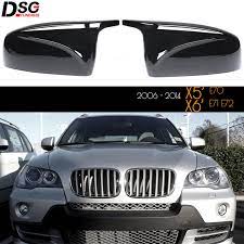 Rearview Door Mirror Covers For Bmw 2006 2014 X5 E70 X6 E71 E72 Hybrid Mirror Covers Aliexpress