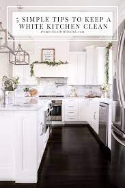 It can also be used as bleach and is much safer than commercial products. 5 Simple Tips To Keep A White Kitchen Clean White Kitchen Clean Kitchen Cabinets Kitchen Design