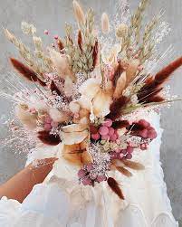 Bunny Tail Dyed Flowers Dried Flower Bouquet Flower Arrangements