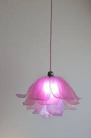 Chandelier Or Suspended Light Pink Rose Petals Single Piece Handmaded Paper Resin Art Light Pink Rose Rose Petals Image Pink Roses