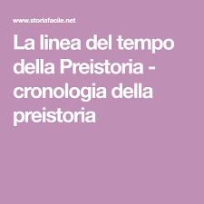 La Linea Del Tempo Della Preistoria Cronologia Della Preistoria Preistoria Linea Storia