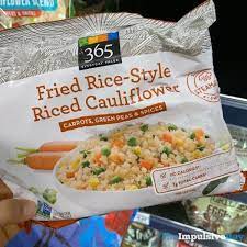 365 Everyday Value Fried Rice-style Riced Cauliflower Carrots Green Peas Spices Cauliflower Rice Food Food Reviews