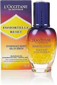 This extraordinary serum suits all skin types and works in combination with all l'occitane face care serums and moisturizers. Bol Com L Occitane Imortelle Reset Overnight Oil In Serum