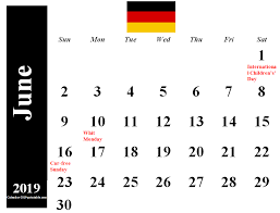 Germany 2019 June Calendar 2019 Calendar Calendar Calendar Wallpaper