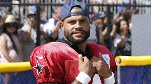 Dak prescott is not going to play in saturday night's exhibition game against the texans at at&t stadium, but the cowboys quarterback threw around 50 passes before the team's pregame warmups. Dak Prescott Shoulder Strain Does Light Throwing At Cowboys Camp