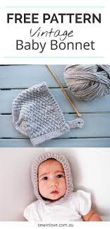 Free Baby Bonnet Hat Pattern Easy Knitting For Beginners Sew In Love Baby Bonnet Pattern Baby Hats Knitting Baby Knitting