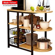 Maybe you would like to learn more about one of these? Diystyle Kitchen Shelf Rack Wood Storage With Stainless Frame 3 Tier Space Organizer Multipurpose Microwave Oven Stand With Basket Buy Online In Solomon Islands At Desertcart 54415212