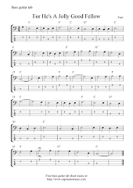 Bass transcription of the walking bass line over autumn leaves by sam jones on the album somethin' else by cannonball. Free Sheet Music Scores Free Bass Guitar Tab Sheet Music For He S A Jolly Good Fellow Bass Guitar Tabs Guitar Tabs Sheet Music