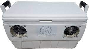 Air coolers, also known as evaporative coolers or swamp coolers, cool the air with a basic principle. Offgridcomfort Com Camping Air Conditioner Cooler Dual Purpose Ultra Marine Cooler Converted Into An Ice Air Buy Online In Antigua And Barbuda At Antigua Desertcart Com Productid 71998844