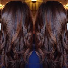 Best Long Curled Chocolate Brown Hair With Cinnamon Highlights Hair Styles Hair Color Chocolate Balayage Brunette