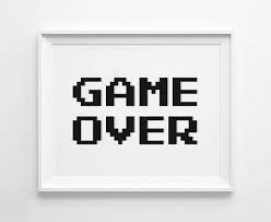 Game Over Quote Game Over Print Pixel Art 8bit Print Video Etsy In 2021 Video Game Posters Game Room Wall Art Game Room
