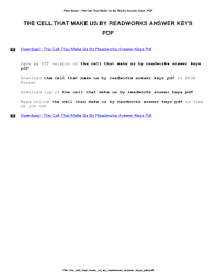 Search for another form here. The Cells That Make Us Answer Key Fill Online Printable Fillable Blank Pdffiller