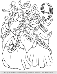 Ninth Day Of Christmas Ladies Dancing Coloring Page Christmas Coloring Pages Coloring Pages Creation Coloring Pages