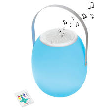 Mood Lamps Bluetooth Light Speaker With Handle Color Change