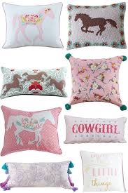 Pillow measurements are always based on the pillow cover size when measured flat without filling. Colorful Cowgirl Themed Throw Pillows For Spring Horses Heels