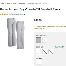 nwt boys under armour youth xl baseball pants nwt