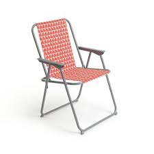 Portable fishing chair seat lightweight foldable camping stool for picnic beach. Buy Habitat Folding Metal Picnic Chair Geo Orange Garden Chairs Habitat