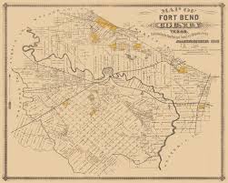 Fort Bend Texas Landowner Land Office 1882 28 75 X 23 Ebay Fort Bend Fort Bend County County Map