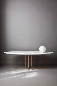 It features a black and gray marble tile mosaic inlay and dark gray wood finish. Meridiani Vintage Citations Timeless Elegance Furniture Dining Table Oval Table Dining Dining Table Marble