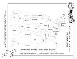 Get notified about new coloring pages by following us on twitter! Us Coloring Page Color The Following States Surviving The Oregon Trail