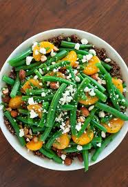 Green Bean Quinoa Salad With Maple Citrus Dressing Recipe Green Bean Recipes Thanksgiving Side Dishes Green Beans