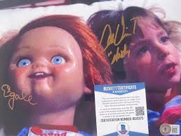 Ed Gale & Alex Vincent CHUCKY Original Autographed 8X10 w/Beckett COA #3