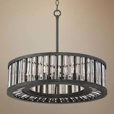 Starting at 16 wide, these large designs come in glass, globe, industrial, drum and more styles! Brixton Black And Silver 24 Wide Drum Pendant Light 1g906 Lamps Plus Drum Pendant Lighting Drum Pendant Chandelier Pendant Light