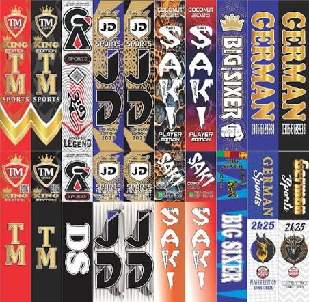 JD, SAKI, GERMAN Full Sticker & Half Sticker Complete 1 Set Front or Back for bats | Daraz.pk