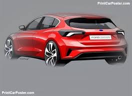 Ford Focus St Line 2019 Poster Id 1350890 Ford Focus St Car Design Sketch Transportation Design