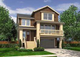 Plan 23270jd Narrow Craftsman With Drive Under Garage Craftsman House Plans Narrow Lot House Plans Craftsman Style House Plans