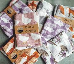Organic Burp Cloths By Milkbarn Zebi Baby Baby Blossom Modern Cloth Nappies