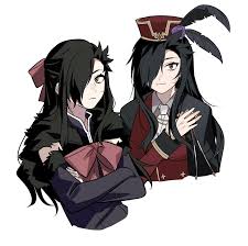 Rule 34 Dev - 1boy 1girl absurdres animal_ears bare_shoulders bed_sheet  black_hat black_sleeves blair_(soul_eater) blue_background blush breasts  cat_ears cat_girl cleavage curly_hair detached_sleeves english_text  eyebrows eyelashes fellatio from_above ...