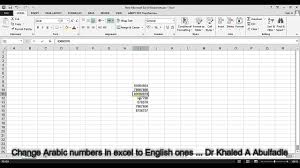 Change Arabic Numbers In Excel Into English Ones 10 2014 By Dr Khaled A Abulfadle Youtube