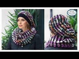 Trendy Beret And Cowl W Alize Angora Gold Superlana Maxi Multi Color Trend Bere Boyunluk Youtube Orgu Bere Orme Sapkalar