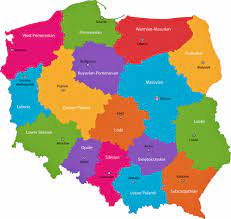 Alle länder auf der karte. Polen Karte Der Regionen Und Provinzen Orangesmile Com