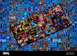 Two The Most Expensive Nft Artworks Concept Beeple S Everydays The First 5000 Days And Cryptopunks Pixel Art On Blurred Background Stafford Un Stock Photo Alamy
