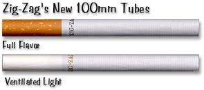 Zig-Zag's new 100 mm filtered tubes, 