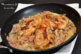 Ma Cuisine Au Fil De Mes Idees Supremes De Poulet Val Dieu Aux Champignons Lardons Echalotes Recettes De Cuisine Supreme De Poulet Recette Cuisine Facile