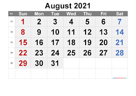 Discover unique opportunities at eagle link! Free Printable Calendar 2021 August 6 Templates