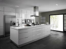Dark brown and white for a luxurious this kitchen validates the idea that you can create a dash of contrast by using only the flooring and cabinetry. White Kitchens With Dark Floors 17 White Modern Kitchen White Kitchen With Dark Floors White Kitchen Dark Floors