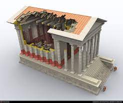The maison carree minecraft project. No Me Olvido De Cutawayparasociales Maison Carree En Nimes Templo Romano Creditos J Antonio Penas Artero Roman Architecture Temple Public Architecture