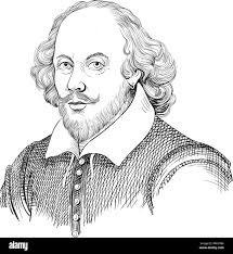 Shakespeare line art hi-res stock photography and images