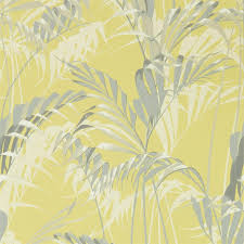 Sanderson Birds Of Paradise Wallpaper Sanderson Palm House Dglw216642 Wallpaper Chartreuse Grey Fashion Interiors Fashion Interiors Home Wallpaper Grey Wallpaper Glass House