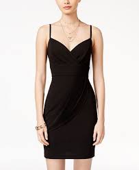 Teeze Me Juniors Faux Wrap Bodycon Dress Black Dresses For Juniors Bodycon Dress Parties Junior Dresses