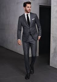 Black And Grey Combination Dress For Men Simple Suit Combo Inspiration With Charcoal Gray Suit White Button Up Shirt Black Tie White Cotton Pocket Sq Cinza Homens Terno Ternos Cinza Terno Cinza Escuro