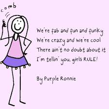 A Poem For The Girls By Purple Ronnie Girls Rules Purple Just Friends