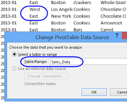 excel pivot table source data